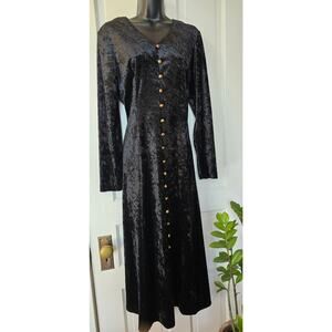 Vintage Bentley Velour Maxi Dress, Size Medium